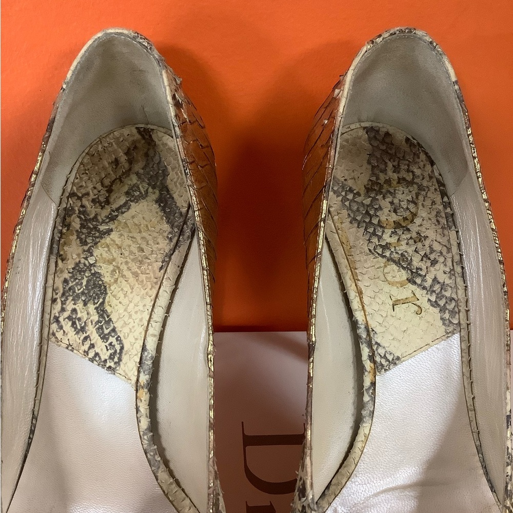 Dior Python Peep Toe Pumps - image 7